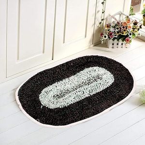 Cotton Indoor Oval Doormat Dirts Trapper <b>Door</b> <b>Mat</b> <b>Machine</b> <b>Washable</b> for Kitchen Bathroom Laundry Room- Pack of 2 (Multicolor) - Product Image 6