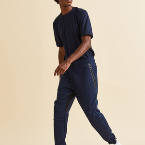 Pantalons de jogging skinny pour hommes, pantalons de sport à séchage rapide, 100% coton, fermeture à cordon, poches latérales, pantalons décontractés, streetwear tendance - Product Image 3