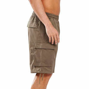 Shorts cargo légers et extensibles à séchage rapide pour hommes, couleur unie, pour activités de plein air, randonnée, bateau, voyage, pêche, usage tactique, avec fermeture éclair, vente en gros - Product Image 2