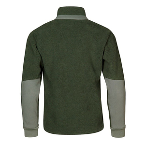 Veste en polaire verte pour homme avec fermeture éclair, col montant, blocs de couleur, coupe décontractée, coupe-vent, pour l'automne, coupe régulière - Product Image 6