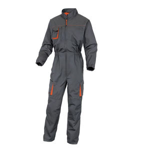 Men's Gray Polyester Work Pants Breathable Abrasion Resistant with Reinforced Pockets and Zipper Closure - Product Image 4