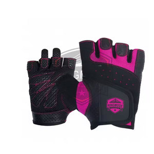 Professional Gym Weight Lifting <b>Gloves</b> Leather Breathable Non-Slip Half Finger Lace-<b>Up</b> Custom Colors High Quality Wholesale - Product Image 2