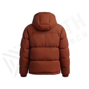 Vestes matelassées à capuche zippées streetwear en gros pour hommes, idéales pour l'hiver et les températures froides, haute qualité, imperméables, respirantes, 100 % polyester - Product Image 2