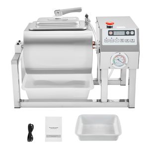 Marinatore Sottovuoto Commerciale in Acciaio Inox da 20L con Rotazione Bidirezionale a 3 Velocità per Invecchiamento di Salsicce e Carne - Product Image 1
