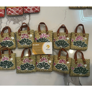 Vietnamese Traditional Rustic Mini <b>Hat</b> Keychain Grass Bag Handmade Natural Straw Handicraft Souvenir Gift for Wholesale-CARYLN - Product Image 4