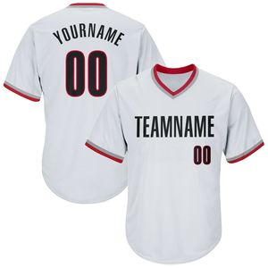 Camiseta de Béisbol Blanca Personalizada con Cuello en V para Hombre, Manga Corta, Nombre del Equipo Impreso, Malla de Poliéster, Absorbe la Humedad - Product Image 5