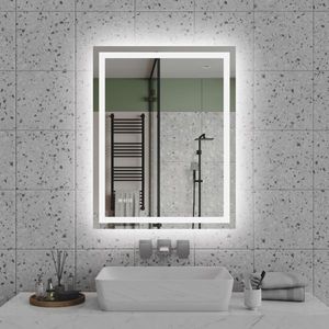 28\"x36\" LED Bathroom Vanity <b>Mirror</b> Front-Lit Back-Lit 3 Color Tempered Glass Adjustable Brightness Memory Anti-Fog Features - Product Image 1