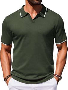 Men’s <b>Polo</b> T <b>Shirt</b> Custom Cotton Pique Short Sleeve Casual Slim Fit Regular Fit Breathable Soft Fabric Plain <b>Striped</b> Fashion - Product Image 1