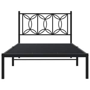 โครงเตียงเหล็กสีดำทรงสี่เหลี่ยมผืนผ้าทันสมัย เตียงโลหะทันสมัย - Product Image 4