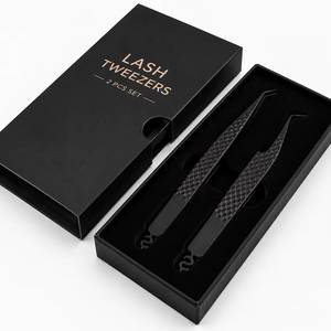 Morje Surgical Precision Stainless Steel Eyelash Tweezers with Smooth Tip Textured Grip 10mm Length for Accurate Application - Product Image 4