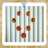 Pierre précieuse naturelle de grenat mandarin de Madagascar, taille ovale, orange, qualité AAA, non traitée, 2 carats, certifiée IGI, lot en gros