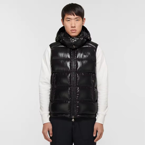 Men Hooded Puffer Vest Custom Windproof Quilted Thermal Reflective Lining <b>Gilet</b> - Product Image 3