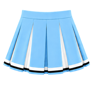 Ensemble uniforme de cheerleading bleu ciel : Crop top et jupe plissée pour compétition de danse d'équipe, tenue de performance sportive - Product Image 6