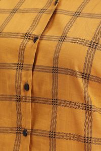 Conjunto de camisa y pantalones cortos a cuadros para mujer, con cierre de botones, algodón transpirable, corte casual regular, cintura media - Product Image 6