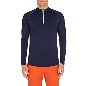Haut de bain pour homme à manches longues, blanc, à séchage rapide, en polyester, protection UV - Product Image 4