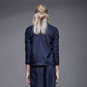 Chaqueta Bomber de Algodón para Mujer, Diseño Otoñal, Cuello Alto, Tejido Transpirable, ODM OEM - Product Image 4
