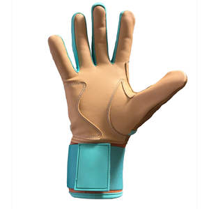 Gants de frappe de baseball professionnels en cuir Cabretta, ambidextres, fermeture auto-agrippante, écologiques, logo personnalisé, antidérapants - Product Image 5