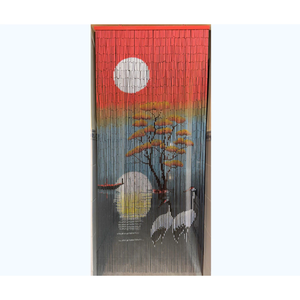 Eco Friendly Bamboo Bead Wall Hanging Curtains Art Deco Design 100% Handmade Commercial Decor for Hotel Restaurant - Product Image 1