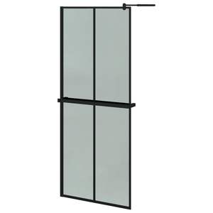 Mampara de Ducha Negra de 31.5"x76.8" con Estante, Vidrio ESG y Puerta de Aluminio - Product Image 2