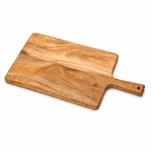 Planche à découper et à servir en bois écologique artisanale |   Planche à découper en bois de qualité supérieure avec poignée |   Pain au fromage de 1,5 cm d'épaisseur - Product Image 3
