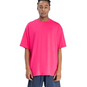 Venta al por mayor peso pesado transpirable algodón camiseta Streetwear estilo antibacteriano características diseño superior impresión Digital liso teñido - Product Image 2