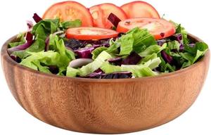 Bol en bois jetable écologique fait main de qualité supérieure, personnalisé, poli, pour salade de fruits, design moderne - Product Image 3