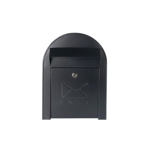 Classic Black Wall Mounted <b>Mailbox</b> Lockable Galvanized Steel Outdoor Letter Box For Home Garden Office Post Box Mail Holder - Product Image 2