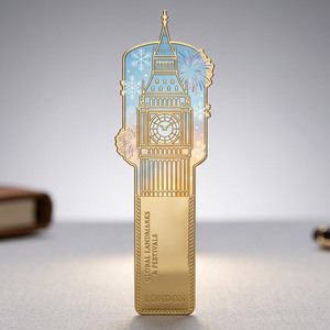 Flower Book Store Giveaway Souvenir Transparent Enamel UV Printing Custom Metal <b>Bookmark</b> Bookish Gifts - Product Image 5