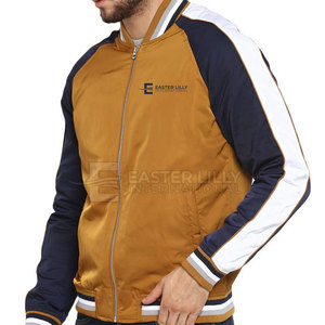 Chaqueta de invierno tipo bomber de primera calidad para hombre, tela resistente con puños acanalados y ajuste regular cómodo. - Product Image 2