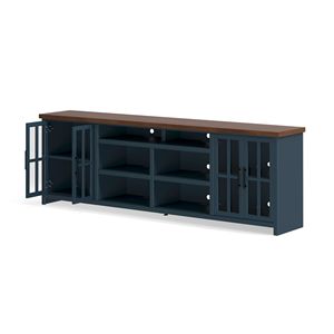 Bridgevine Home Nantucket Console da 96 pollici supporto TV Blue Denim Whiskey finitura nessun assemblaggio richiesto per TV fino a 100 pollici - Product Image 5