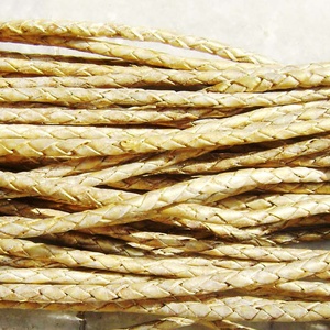 Cordones de Cuero Trenzado Negro de Alta Demanda con Acabado Recubierto, Ecológicos, de Alta Tenacidad, 5mm, 4 Cabos, para Joyería, Calzado y Textiles del Hogar - Product Image 2