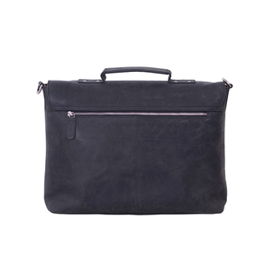 Sac messager classique en toile noire avec sangle réglable et fermeture à boucle pour usage professionnel - Product Image 3