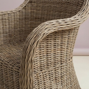 Silla de Comedor de Ratán Natural, Estilo Escandinavo Moderno, Hecha a Mano, Silla de Jardín para Exteriores, Silla de Café Bistro, Muebles Ecológicos - Product Image 6