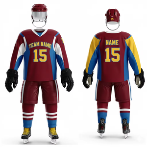 Uniformes de Hockey sobre Hielo al por Mayor Directo de Fábrica |   Camisetas de Hockey con Logotipo Personalizado |   Ropa Deportiva de Malla Transpirable 100% Poliéster 2026 - Product Image 1
