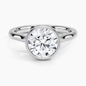 Bague BOJ 025 en argent 925, taille ronde, sertie de diamants de 2 mm et plaquée rhodium, avec moissanite certifiée GRA de 2 carats, couleur D, pureté VVS1, pour mariage - Product Image 1