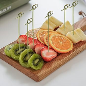 Palillos de Bambú Sostenibles Hechos a Mano con Diseño de Flor para Sándwiches, Frutas, Catering, Uso Desechable - Product Image 5