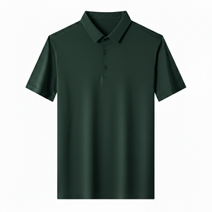 Camiseta Premium de 210g para Hombre, Corte Regular, Diseño de Botones, Tejido de Punto, Cómoda, Transpirable, Mezcla de Algodón Suave, Casual, Manga Corta - Product Image 2