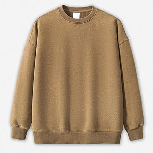เสื้อสเวตเชิ้ตทรงโอเวอร์ไซส์ HEPL046 รุ่นออทัมน์เทรนดี้ ผ้าหนา 360gsm ล้างสีแบบแอซิดวอช  โลโก้ปรับแต่งได้  สั่งขั้นต่ำ 1 ตัว สำหรับฤดูหนาว - Product Image 3