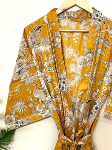 Bata de baño para mujer con estampado de tigre indio, kimono nupcial, regalo para ella - Product Image 2