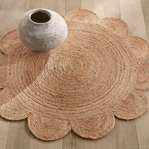 Tapis en jacinthe d'eau faits main de qualité supérieure, design éco-responsable, style bohème, antidérapants, lavables, extra épais - Product Image 5