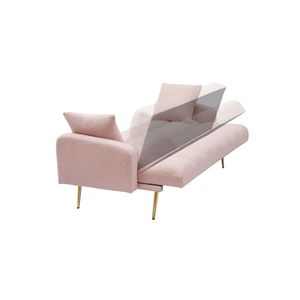 Divano Letto Rosa Regolabile da 69 Pollici per Spazi Piccoli, Ideale per Soggiorno e Camera da Letto - Product Image 4
