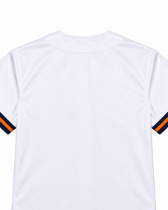 Camiseta de Béisbol Blanca Personalizada con Nombre de Equipo, Manga Corta, con Botones, Uniforme Deportivo para Hombre - Product Image 4