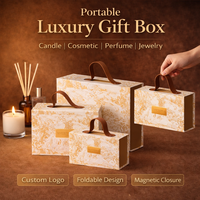 Boîte cadeau magnétique personnalisée pour mariage avec poignée en cuir PU, boîte rigide en carton pour bonbons, vêtements, emballage de boutique, fournisseur