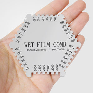 Calibrador de Película Húmeda para Medir Espesor de Revestimiento 25~3000um (Micrones) / 1~118 Mil, Doble Escala, Estilo Hexagonal con Muescas - Product Image 5