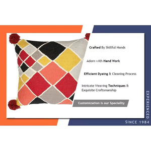 Luxury Home Floral Pattern Pillow Cover Soft Square Cushion with Geometric Festival Design Modern Style Wholesale Price - Product Image 3