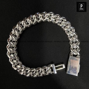 <b>Iced</b> <b>Out</b> Cuban Link Bracelet 925 Sterling Silver Moissanite Diamond Look Bracelet Hip Hop Jewelry Wholesale - Product Image 4