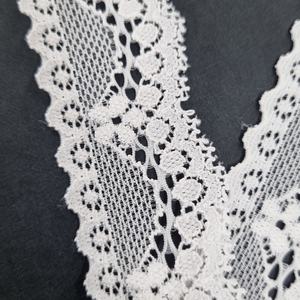 Dentelle extensible florale légère en nylon et élasthanne de 3,3 cm avec bord festonné pour lingerie et sous-vêtements - Product Image 3