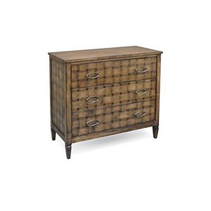 <b>Rustic</b> Basketweave Wood Chest Of Drawers Antique Solid Wood 3 Drawer Storage <b>Cabinet</b> Unique Textured Bedroom Accent Furniture - Product Image 1