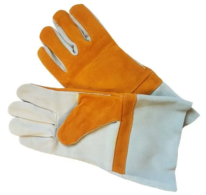<b>Men</b> <b>Sheepskin</b> Leather Welding <b>Gloves</b> Bulk Supply Industrial Safety Heavy Duty Mechanical <b>Gloves</b> TIG Welding Smooth Texture - Product Image 4
