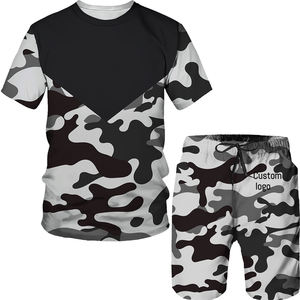 Ensembles de t-shirts et shorts décontractés pour hommes pour l'été avec options de logo, couleur et taille personnalisées - Product Image 5